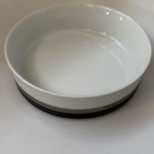 Sango Quadrille Black Satin Fruit/Dessert Bowl 7017 Japan Champagne Gold Trim